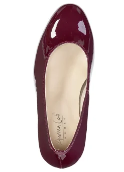 Andrea Conti, schicke Damen-Pumps, aus glänzendem Lackmaterial