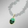 Anhänger mit echt Malachit