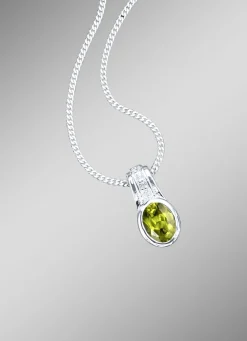 Anhänger mit echt Peridot und synth. Zirkonia