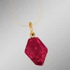 Anhänger mit echtem Roh-Rubin