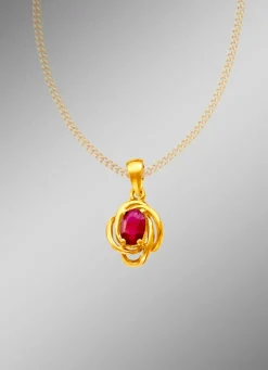 Anhänger mit echtem Rubin