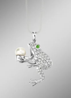 Anhänger mit Süßwasser-Zuchtperle und Zirkonia