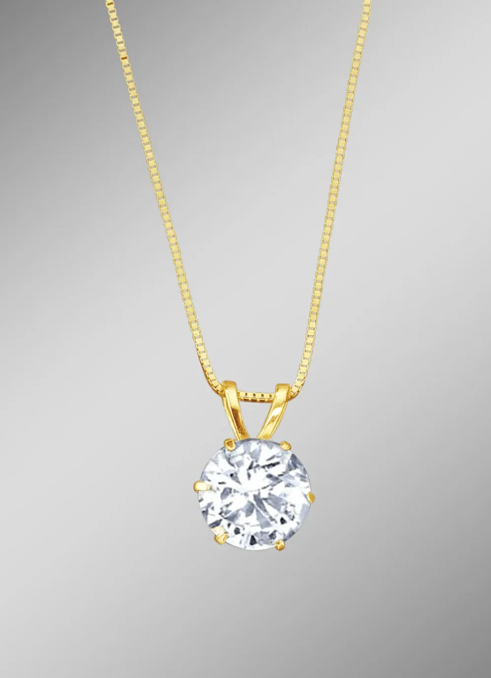 Anhänger mit synthetischen Zirkonia und Veneziakette