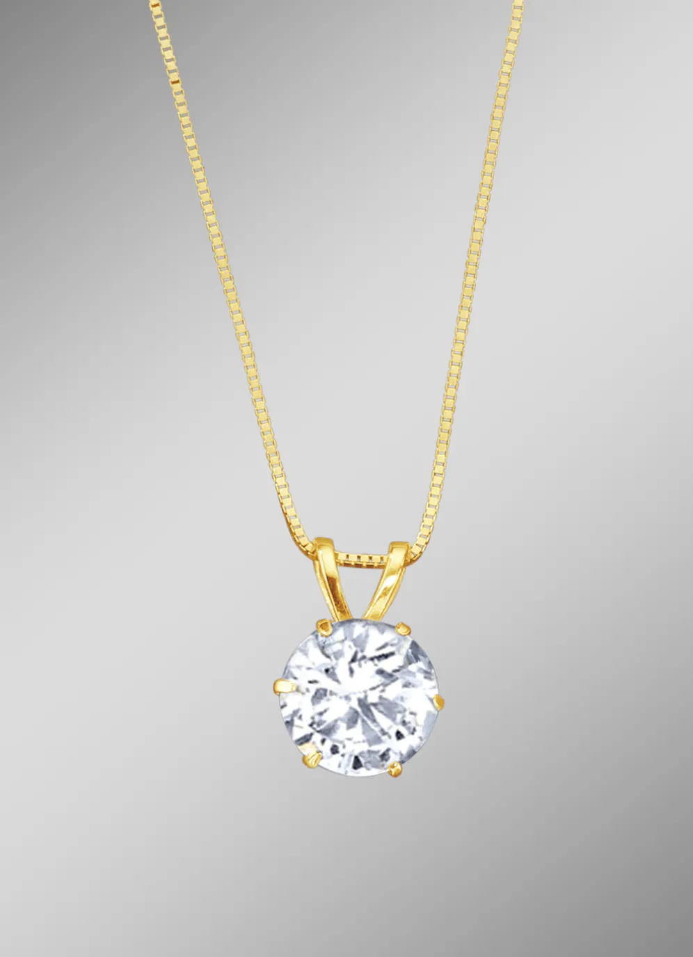 Anhänger mit synthetischen Zirkonia und Veneziakette