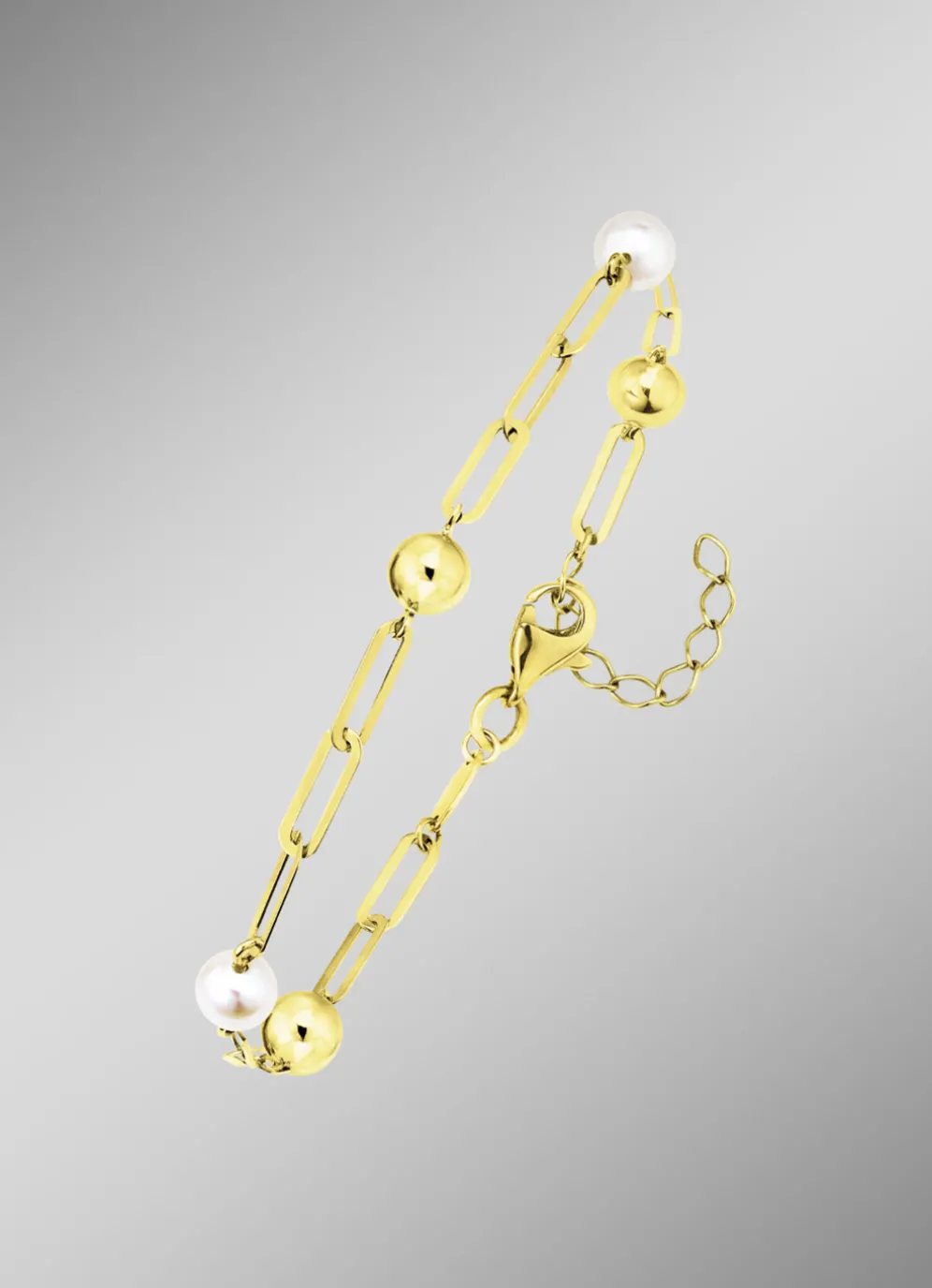 Armband aus Gold mit Süßwasser-Zuchtperlen