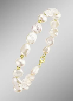 Armband mit SW-Zuchtperlen und Keshi-Perlen