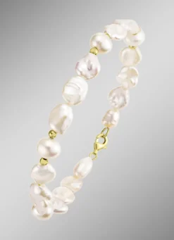 Armband mit SW-Zuchtperlen und Keshi-Perlen