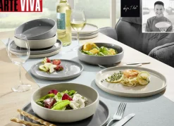 Arte Viva 12-teiliges Tafel-Service aus Markensteinzeug