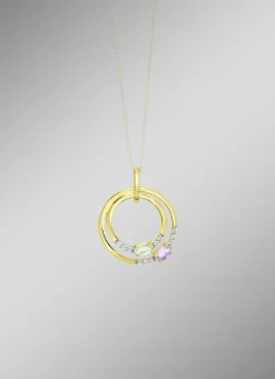 Attraktiver Blickfang: Anhänger mit synth. Zirkonia und Glassteinen