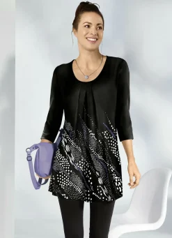 Attraktives Longshirt mit 3/4-langen Ärmeln