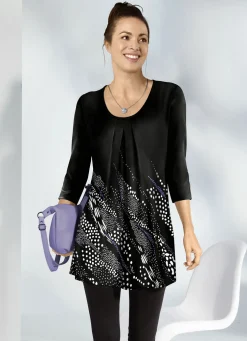 Attraktives Longshirt mit 3/4-langen Ärmeln