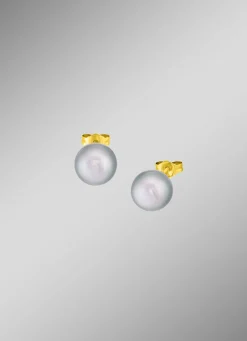 Ausdrucksstarke Ohrstecker mit Tahiti-Zuchtperlen