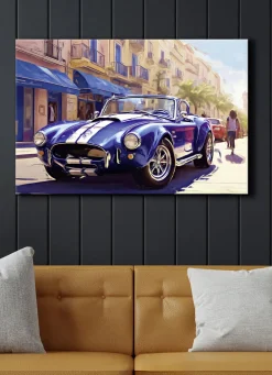 Automobilklassiker „Cobra“ als hochwertiges Leinwandbild