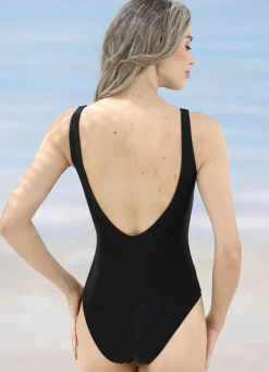 Badeanzug mit Einsätzen und Vollkorsage, bis Cup E