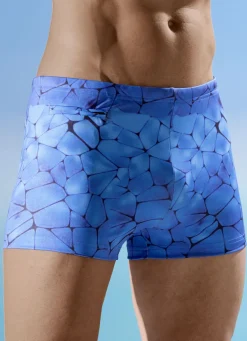 Badehose in höherer Kastenform mit Reißverschlusstasche