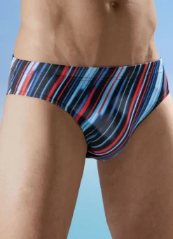 Badehose in Slipform, allover dessiniert