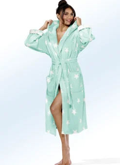 Bademantel in angesagtem Sternen-Muster