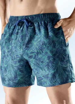 Badeshorts allover dessiniert, Microfaser