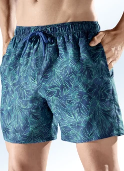 Badeshorts allover dessiniert, Microfaser