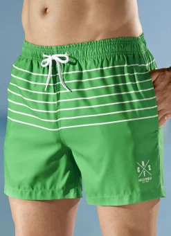 Badeshorts mit Sreifendessin, Microfaser