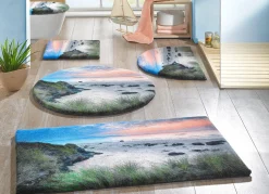 Badgarnitur mit rutschhemmender Latex-Rückseite