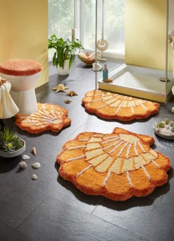 Barfußweiche Badgarnitur in Muschel-Optik