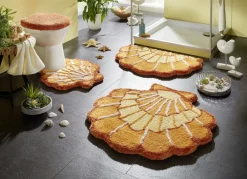 Barfußweiche Badgarnitur in Muschel-Optik