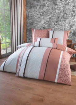 Beidseitig bedruckte Bettwäsche-Garnitur in Renforcé- Qualität