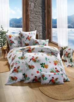 Beidseitig bedruckte Bettwäsche-Garnitur