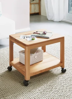 Beistellwagen aus geöltem Massivholz