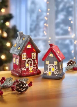 Beleuchtete Häuschen im 2er-Set