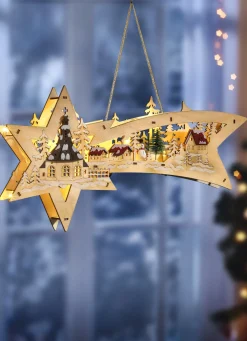 Beleuchtete Sternschnuppe, batteriebetrieben