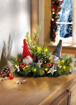 Beleuchtetes Gesteck, batteriebetrieben