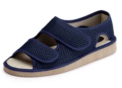 Bequeme Damen-Sandalen, Weite H, aus gepolstertem Textilmaterial