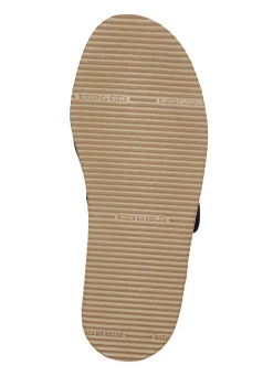 Bequeme Damen-Sandalen, Weite H, aus gepolstertem Textilmaterial