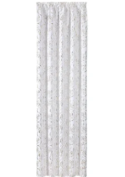 Übergardine mit hübschem Rosen-Dessin