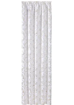 Übergardine mit hübschem Rosen-Dessin