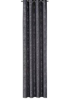 Übergardine mit hübschem Rosen-Dessin