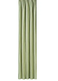 Übergardine mit Wellen-Dessin und Universalschienenband