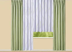 Übergardine mit Wellen-Dessin und Universalschienenband