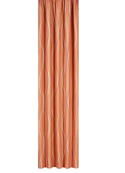 Übergardine mit Wellen-Dessin und Universalschienenband