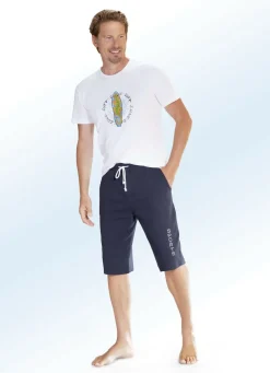 Bermuda mit breitem Bund in 4 Farben