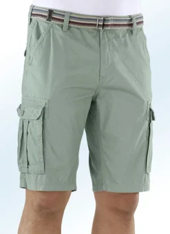 Bermudas mit Cargotaschen in 4 Farben