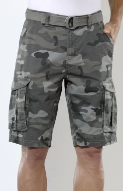 Bermudas mit Gürtel und Cargotaschen in 2 Farben