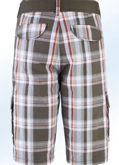 Bermudas mit Gürtel und Cargotaschen in 2 Farben