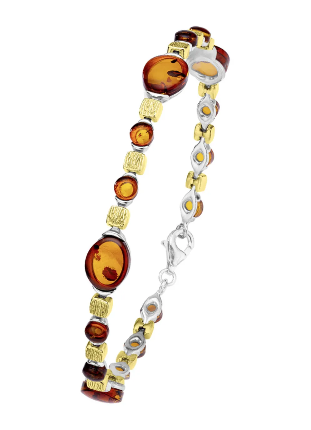 Bernstein-Armband aus Silber