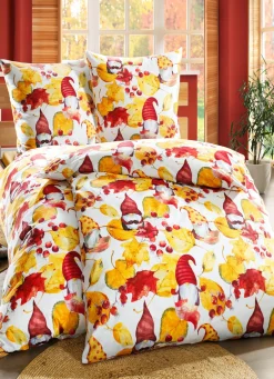 Bettwäsche-Garnitur aus Flanell-Qualität