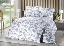 Bettwäsche-Garnitur mit Ginkgo-Blätter-Motiv