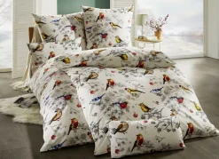 Bettwäsche-Garnitur von Biberna mit Reißverschluss