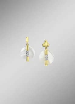 Bewegliche Eleganz: Ohrstecker mit echt Perlmutt